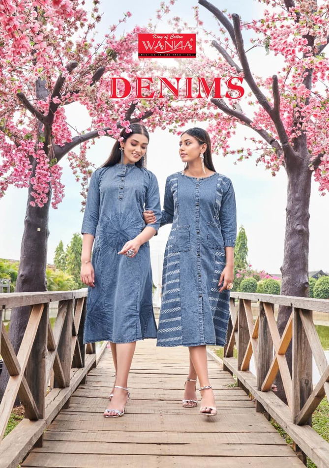 Wanna Denims Latest Designer Fancy Wear Denim kurti Collection